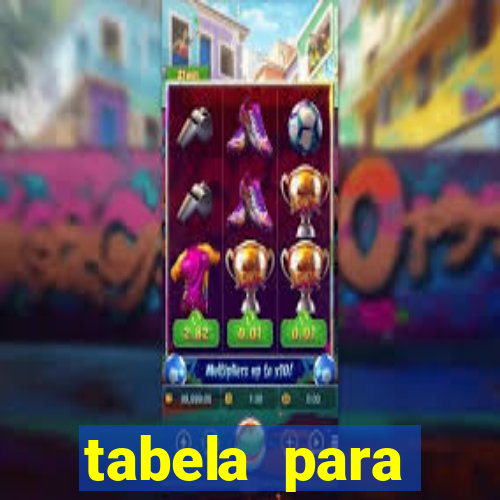 tabela para misturar cores